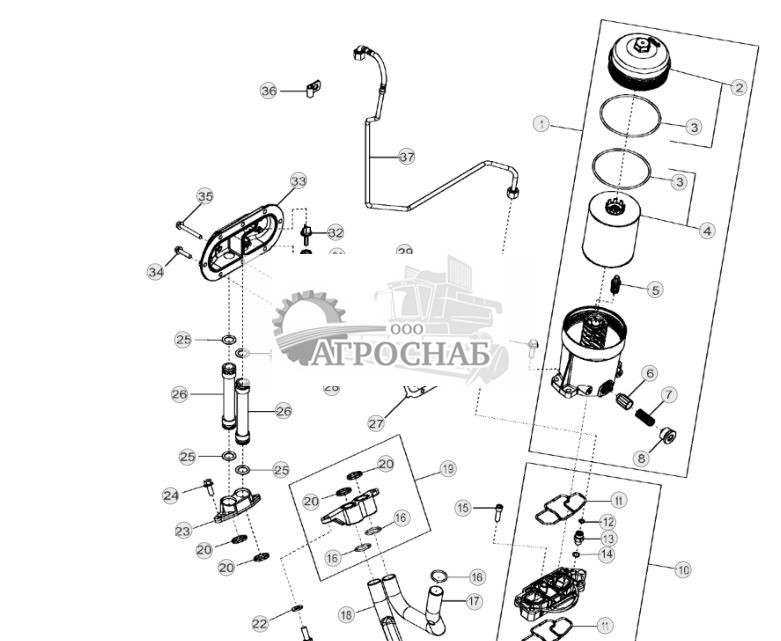 5923 Маслоохладитель двигателя и масляный фильтр - ST142035 323.jpg